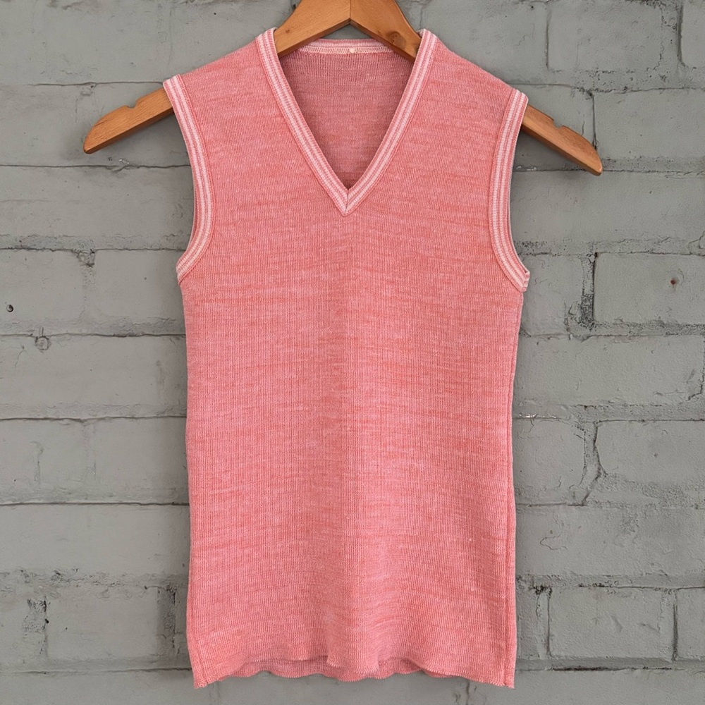 Vintage V-Neck Knit Vest